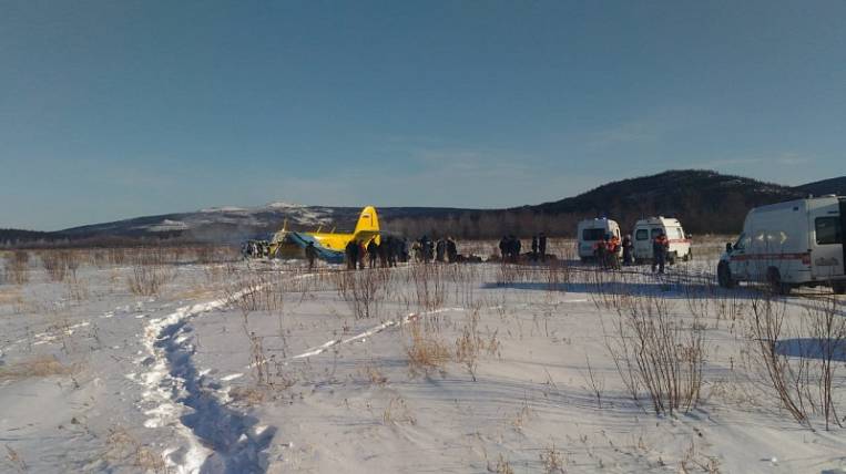 Самолет Ан-2 упал в Магадане