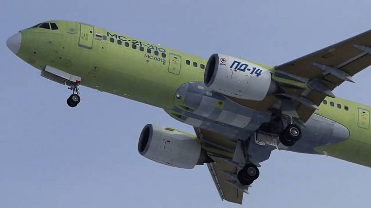 Первый полет с новыми двигателями совершил самолет МС-21-310